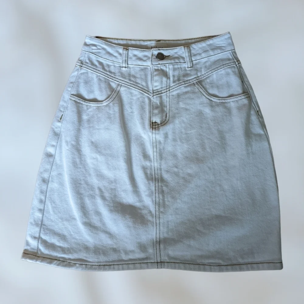 Bohme White Denim Skirt - Picture 1 of 3